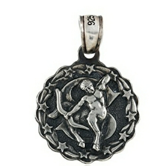 925 Sterling Silver Sagittarius Horoscope Necklace - Picture 3 of 6